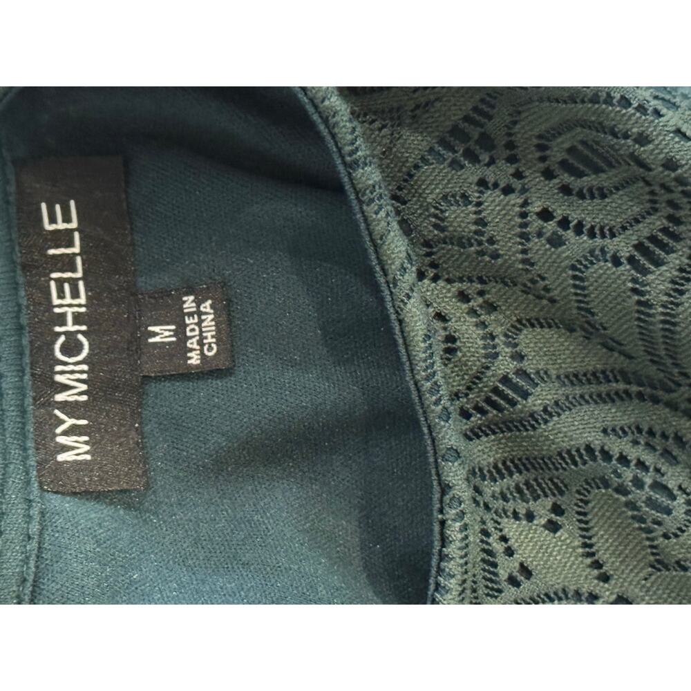 My Michelle Emerald Green Halter Dress size M - Picture 2 of 3